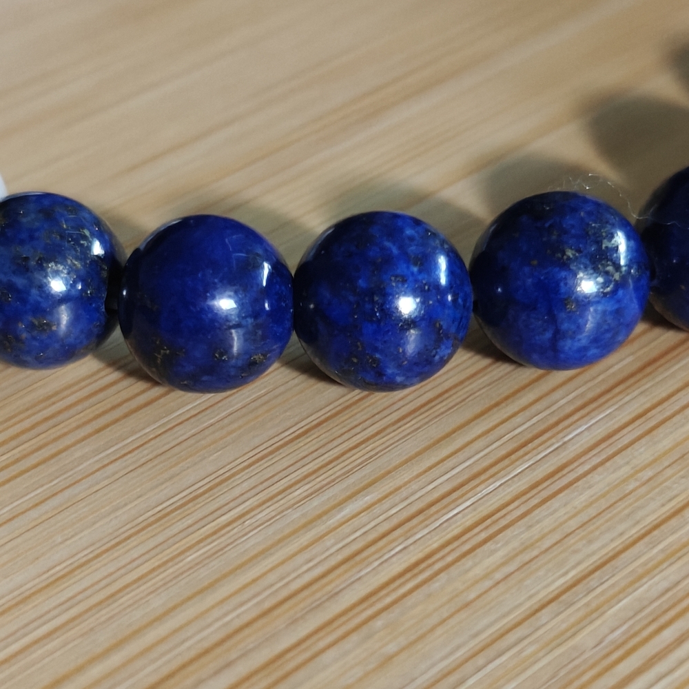 Lapis Lazuli Bracelet Authentic Stones With Authentic Angelite & Moonstone - Picture 4 of 5